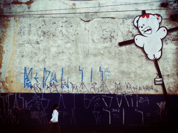 urso morto graffiti street art cristo