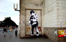 Boxi Germania stencil street art graffiti