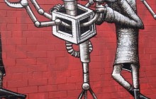 Phlegm street art graffiti