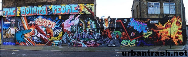 The Rolling People Graffiti East London londra graffiti